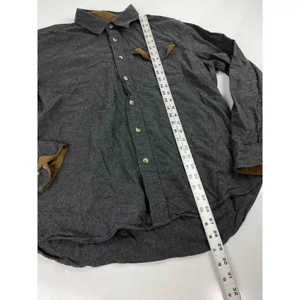 CQR Tactical Series Cotton Flannel Long Sleeve Button Shirt Mens 2XL Gray Brown